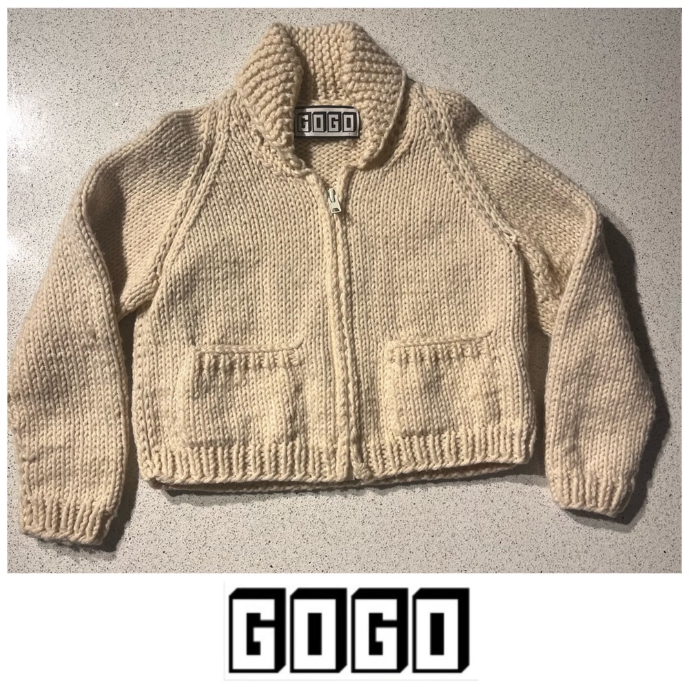 GOGO Hand Knit 100% Wool one size Made in Canada